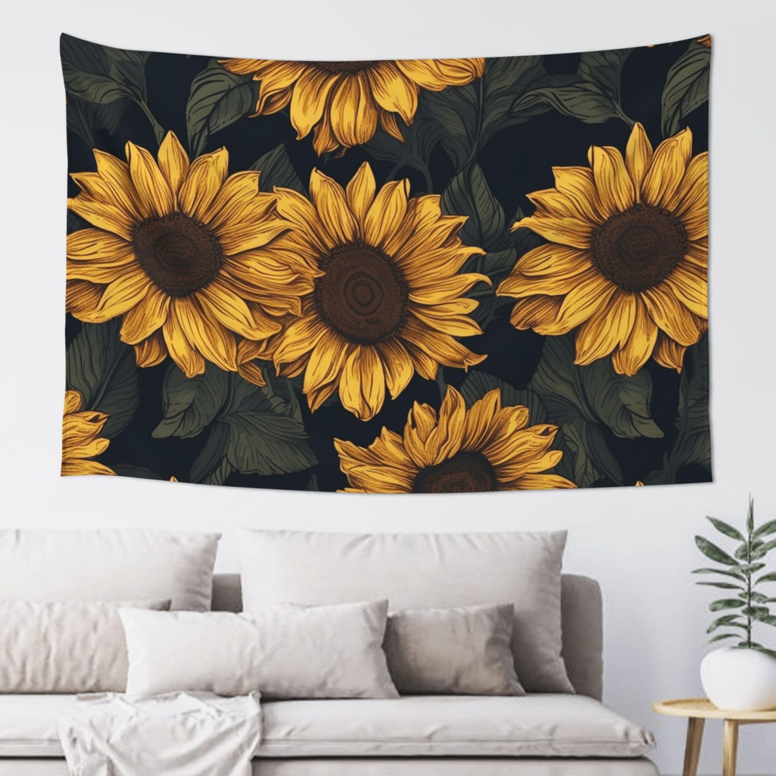 QLDETUPWLX Tapestry 152x102 cm Wall Hanging for Living Room Sunflower View Tapestries Home Decor Soft Aesthetic Tapestries Hanging Decor Blanket Wall Tapestry for Bedroom Dorm Indoor Outdoor