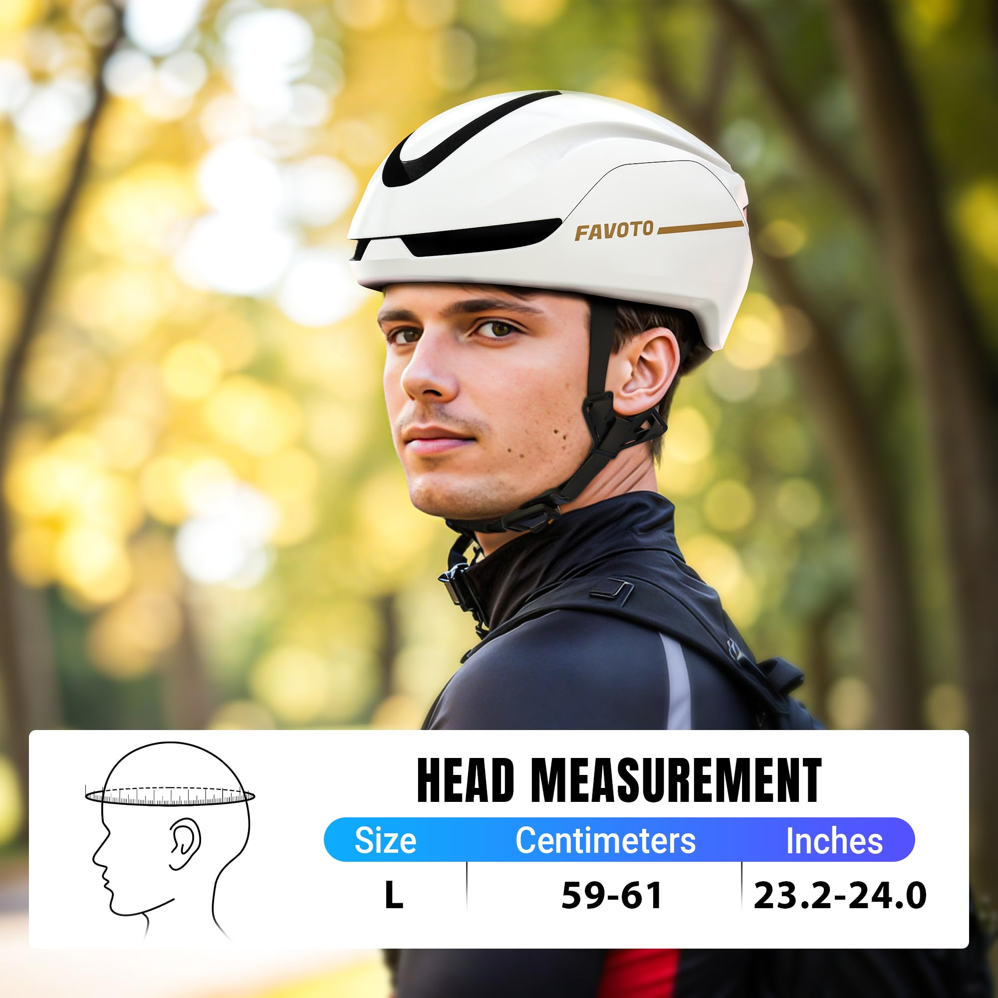 Favoto Inteligente Casco Bicicleta Adulto - Casco Inteligente para Bicicleta con 5 Modos De Luz Trasera Y Control Remoto Tecnología EPS In-Mould