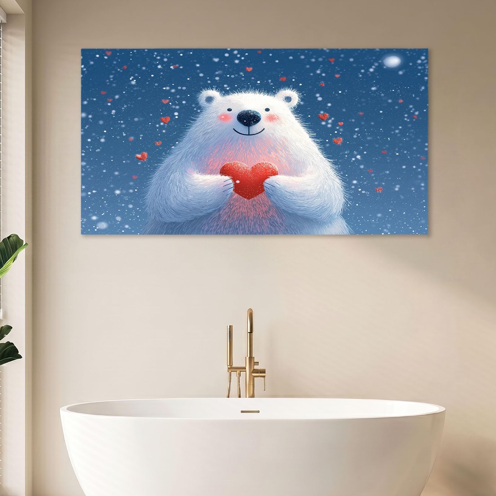 Tableau Décoration Murale Chambre Animal Dessin Animé, Bleu, 120x80 cm