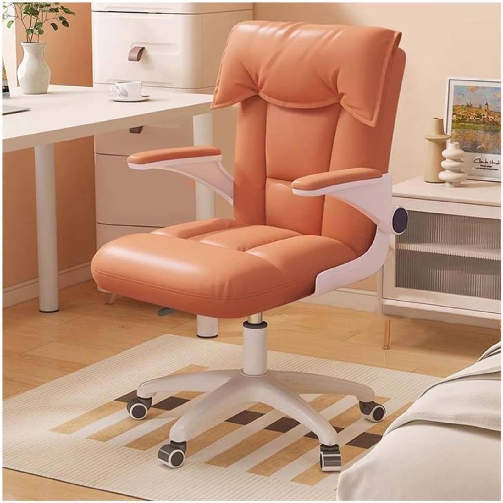 IvyLoutish Executive Office Chair Thick Leather with Lumbar Support, Adjustable Height Ergonomic Computer Desk Chair