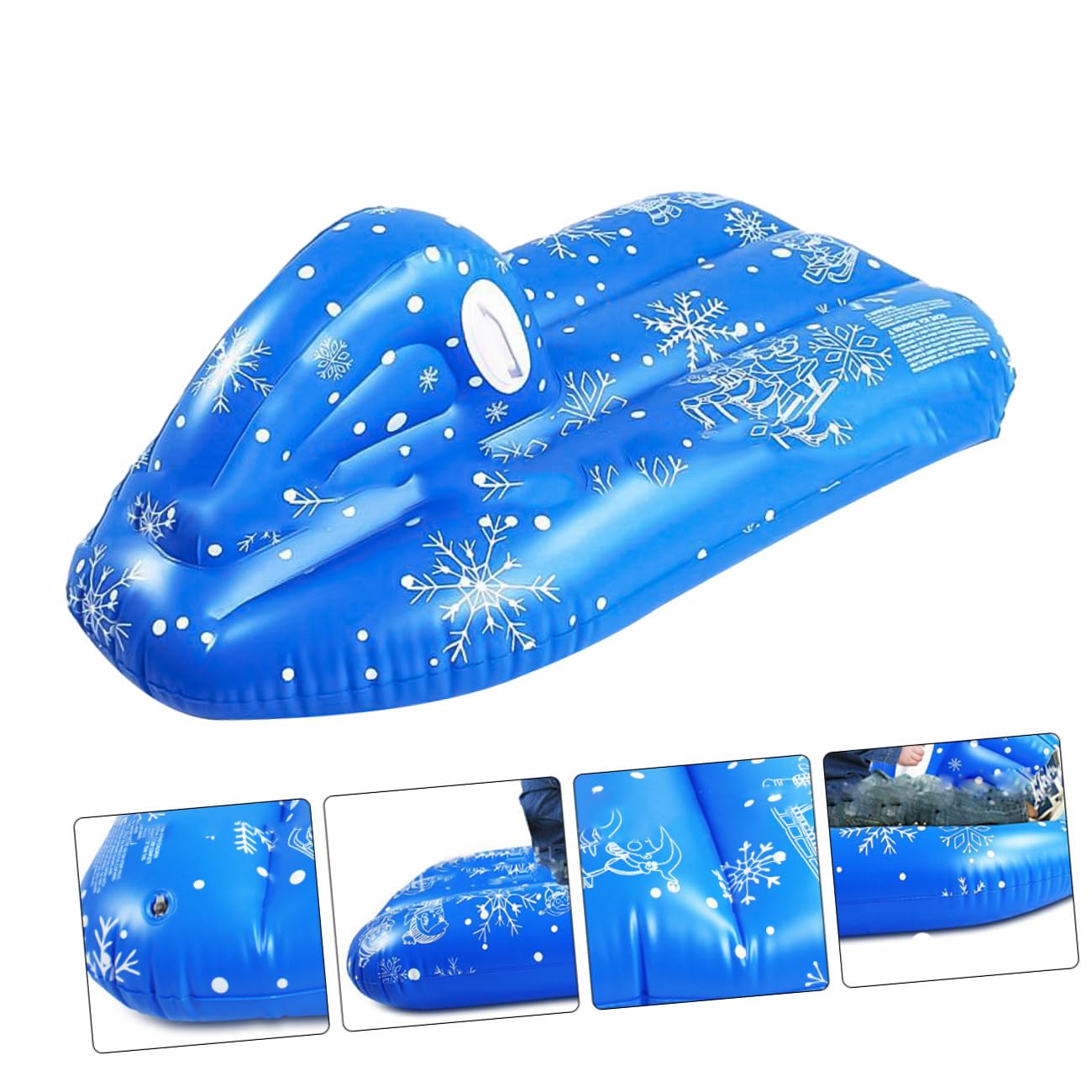 Alipis Radeau à Neige Gonflable Outil de Patinage sur Neige Bouée de Ski PVC Équipement de Ski Extérieur pour Garçon Fille