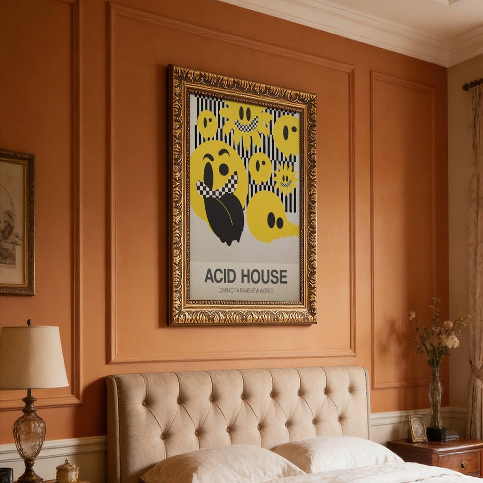 Acid House, poster musicale su tela, decorazione per camera da letto, ufficio, stanza, regalo, 40,6 cm L x 61 cm W