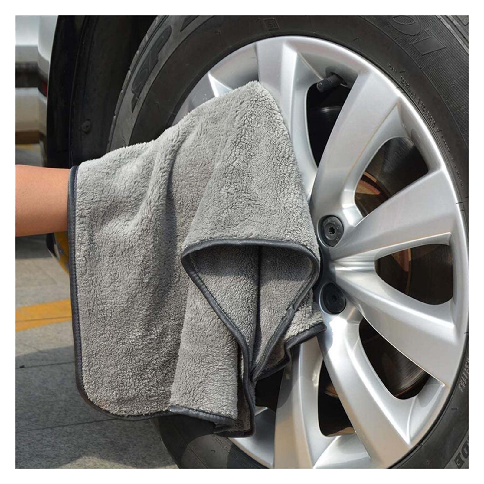 20 stücke Auto Waschen Mikrofaser Handtuch Polieren Waschen Handtücher Auto Reinigung Trocknen Tuch Säumen Auto Pflege Detaillierung Waschen Handtuch für Autopflege