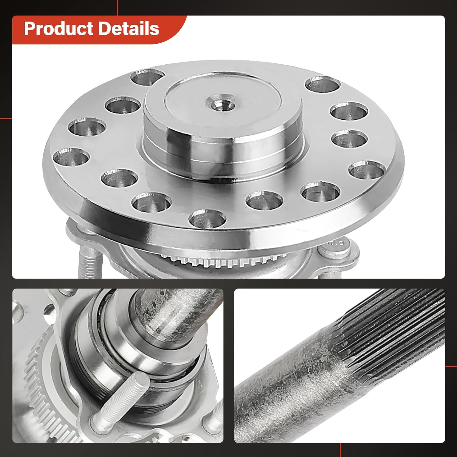 Axle Shaft Assembly Fit for Jeep Wrangler 2007-2011 3.8L | Fit for Wrangler 2012-2018 3.6L | Fit for Wrangler JK 2018 3.6L, Rear, OE 630-338, 630338, 68003272AA, YAWD4421830