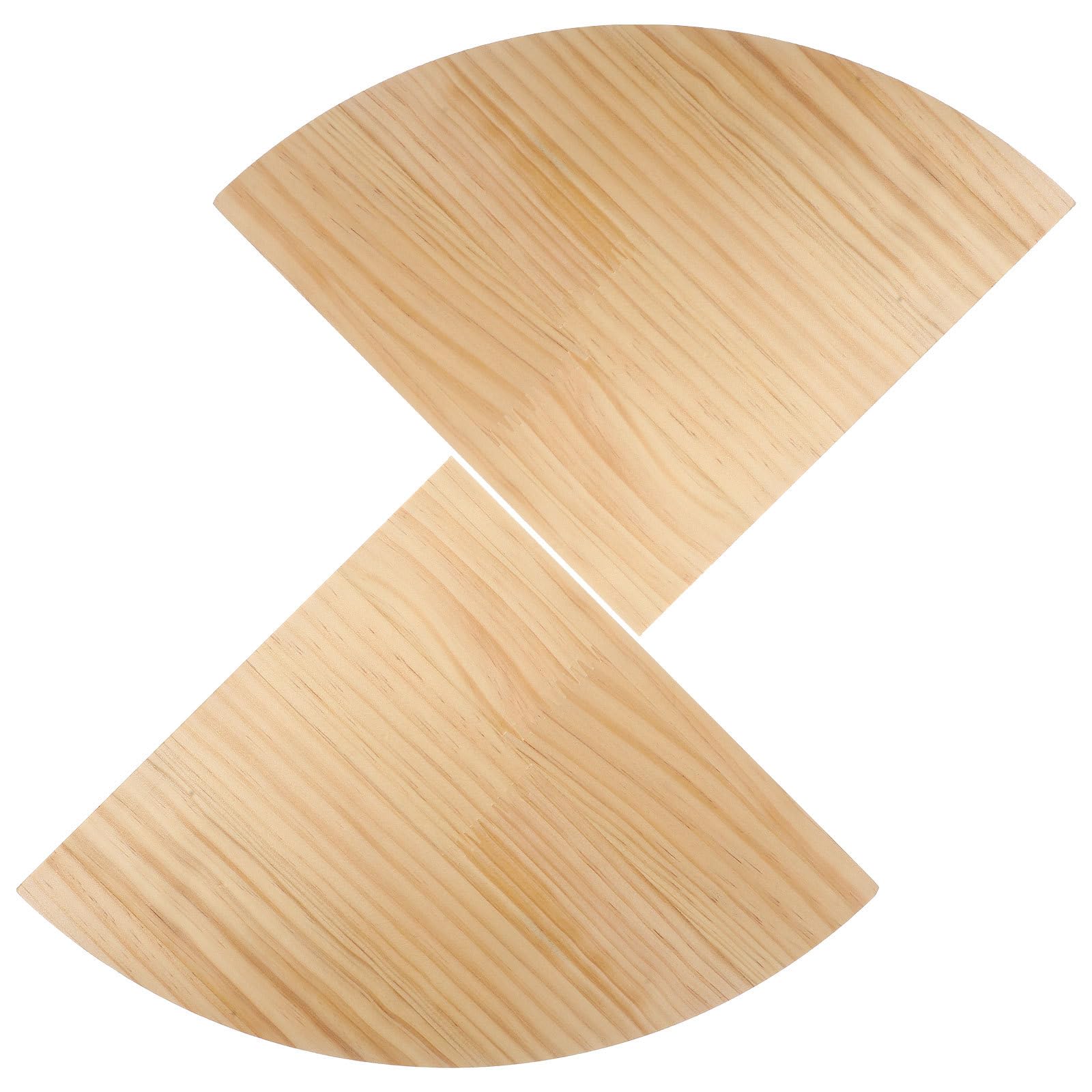 Étagère murale d'angle bois pin naturel : support rangement et décoration murale lot de 2