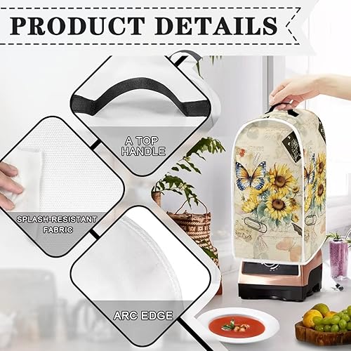 Miniatura 4 de Funda para batidora, cubierta para electrodomésticos de cocina, protección contra el polvo, lavable, para máquina de café, procesador de alimentos,