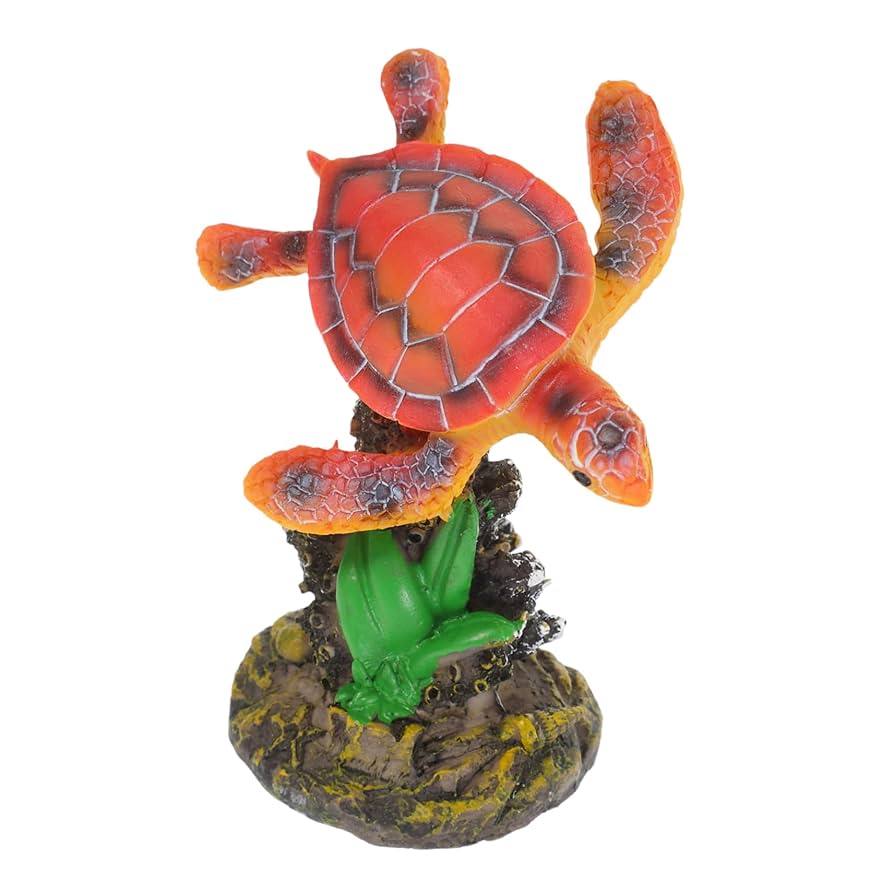 Amazon | COSMEVIVI 小海亀フィギュア 水槽用装飾品 リウム