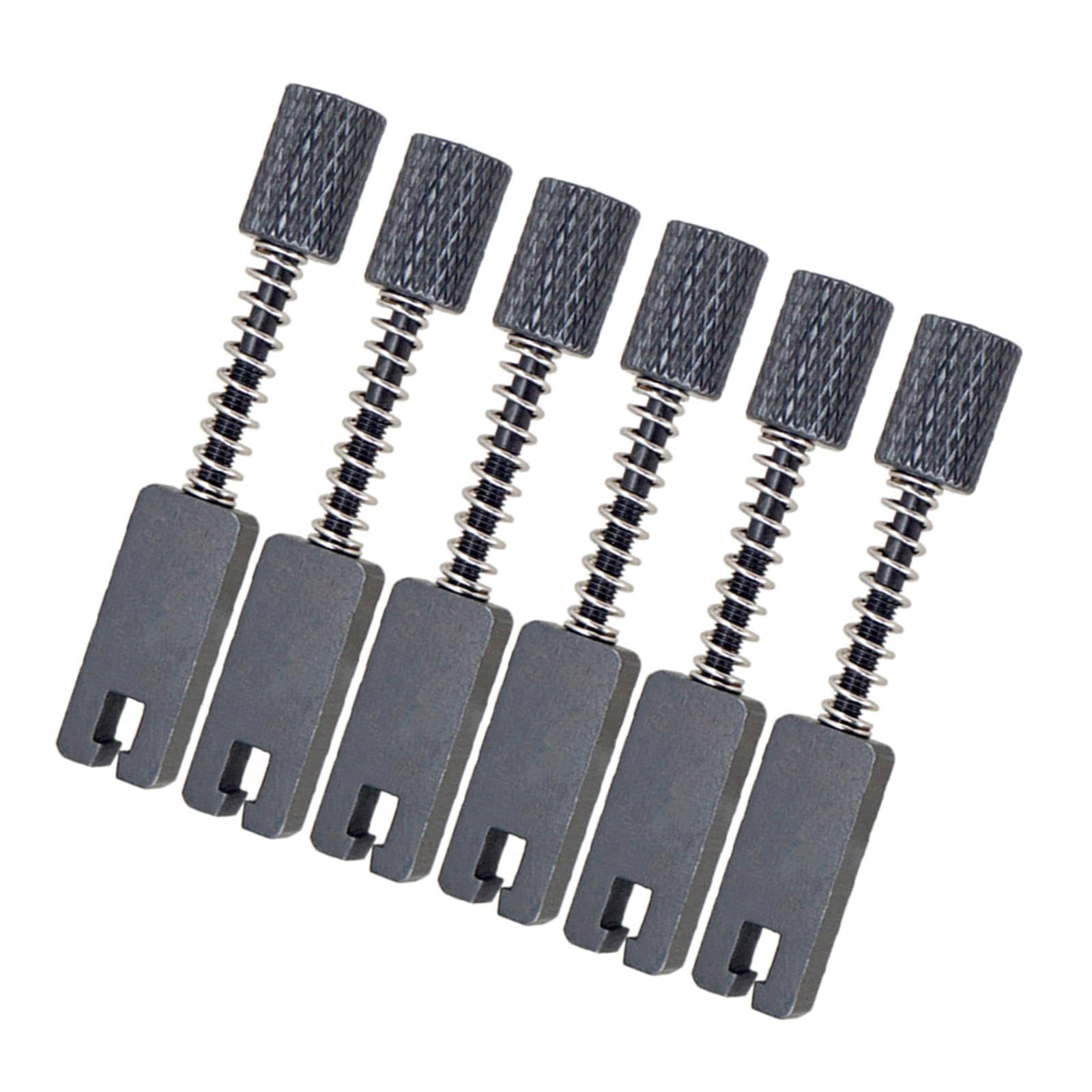ATORSE 6x Guitar Bridge String Saddles Accurate Pitch Adjustment Metal Repair Parts-image-9