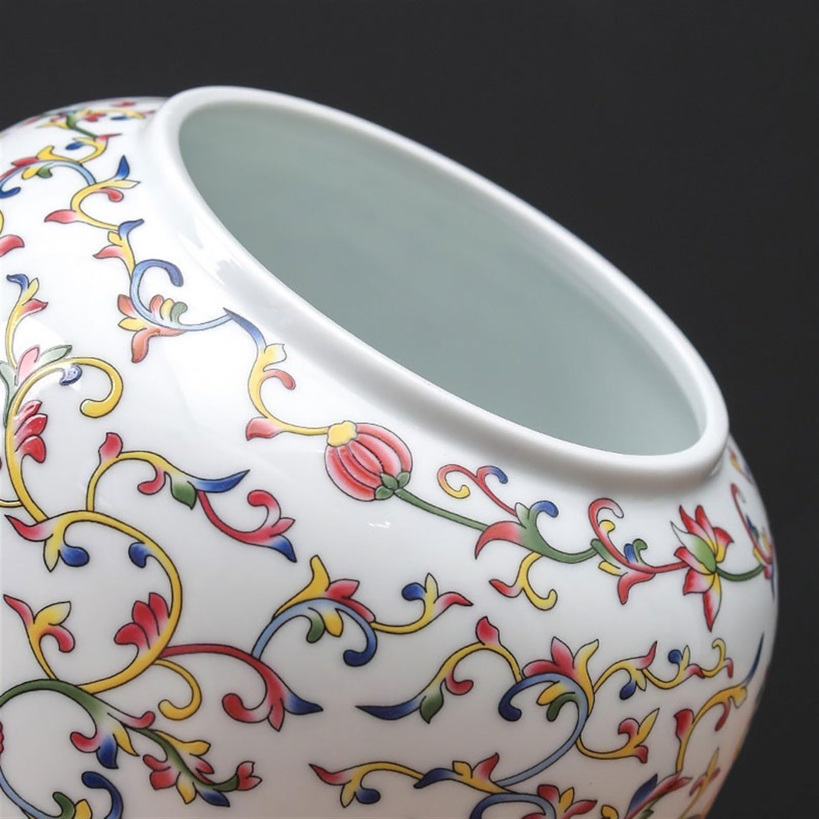 Tarro de Almacenamiento, Hermoso Tarro de cerámica esmaltada para Almacenamiento de té, Tarro de Almacenamiento Retro Chino para el hogar, Adornos Decorativos, contenedor de a