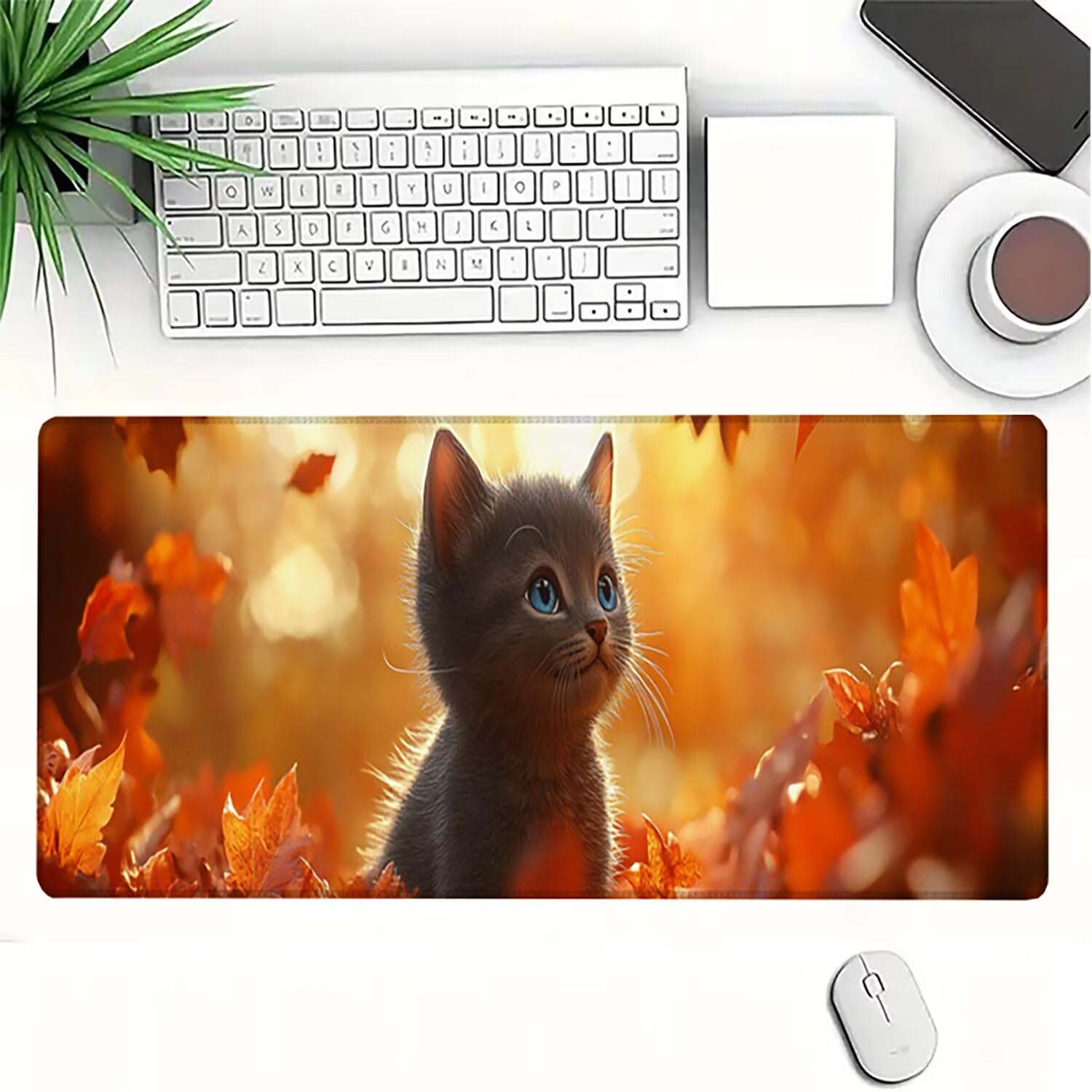Lejnlnng Podkładka pod mysz do gier XXL, 160 x 80 cm, duża mata na biurko dla zwierząt, wodoodporna podkładka pod mysz XL, antypoślizgowa gumowa podkładka pod mysz z przeszytymi krawędziami do biura