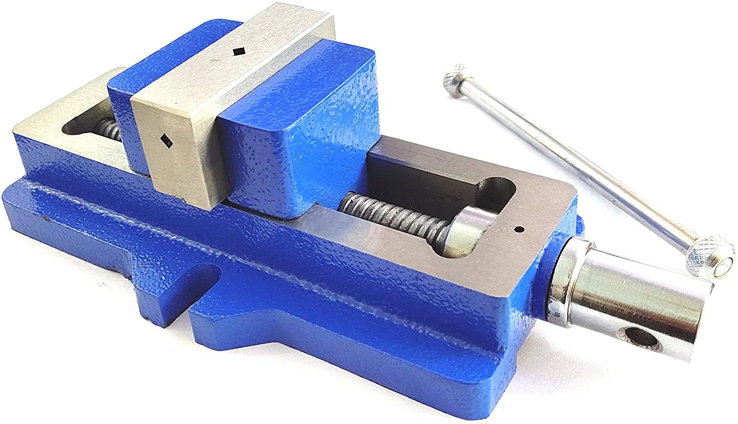 Buyohlic Blue Self Centering Vice Vise Fixed Based-Rigid & Tough (4" Inch (Jaw Width 100 Mm))