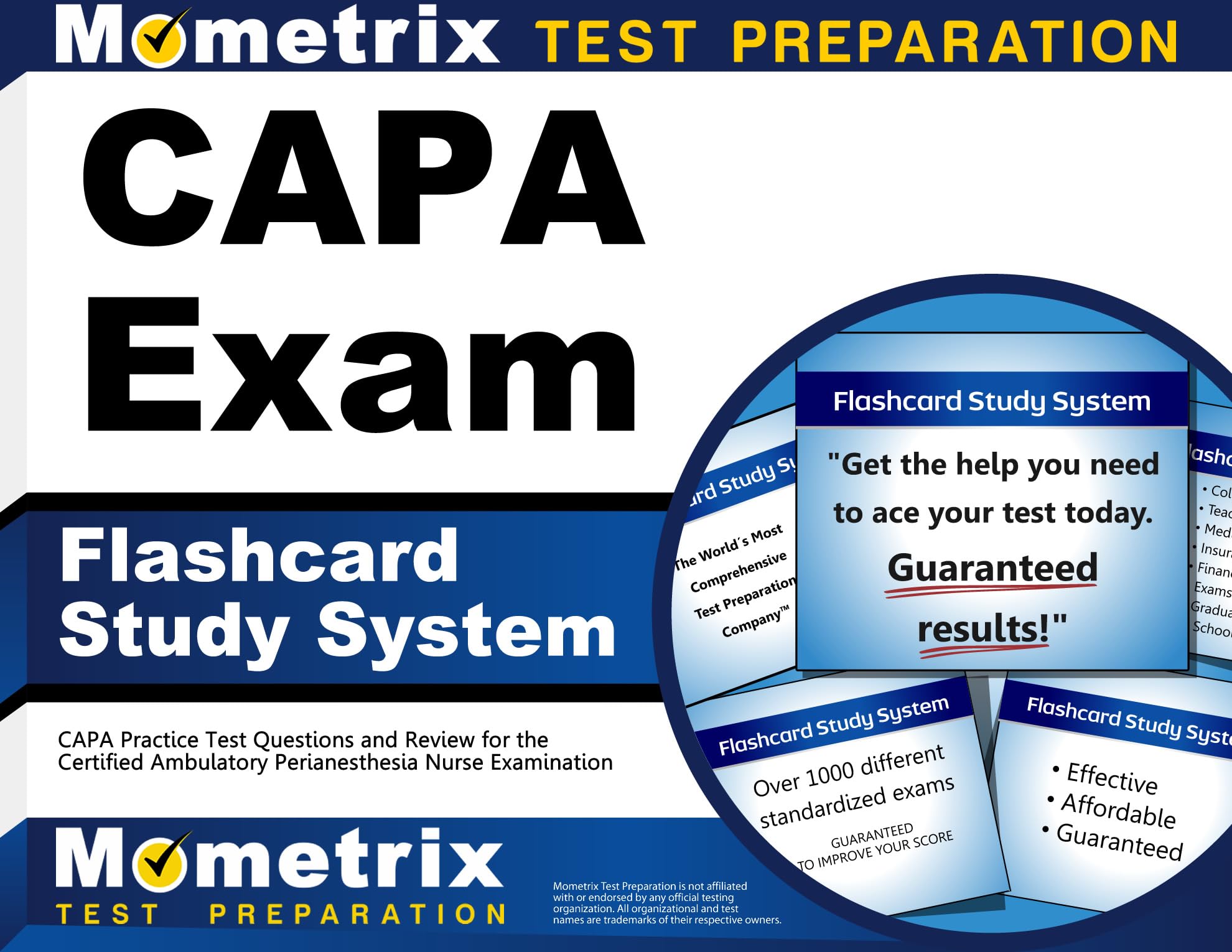 Sistema di studio Flashcard per esami CAPA: Domande e revisione del test pratico CAPA per l'esame infermieristico di perianestesia ambulatoria certificata