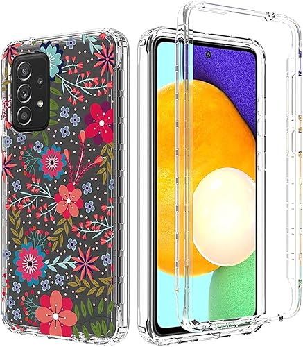 Miniatura 6 de Zoeirc Funda para Galaxy A52 5G4G, funda transparente, TPU 360 cuerpo completo a prueba de golpes híbrido transparente cubierta del teléfono para