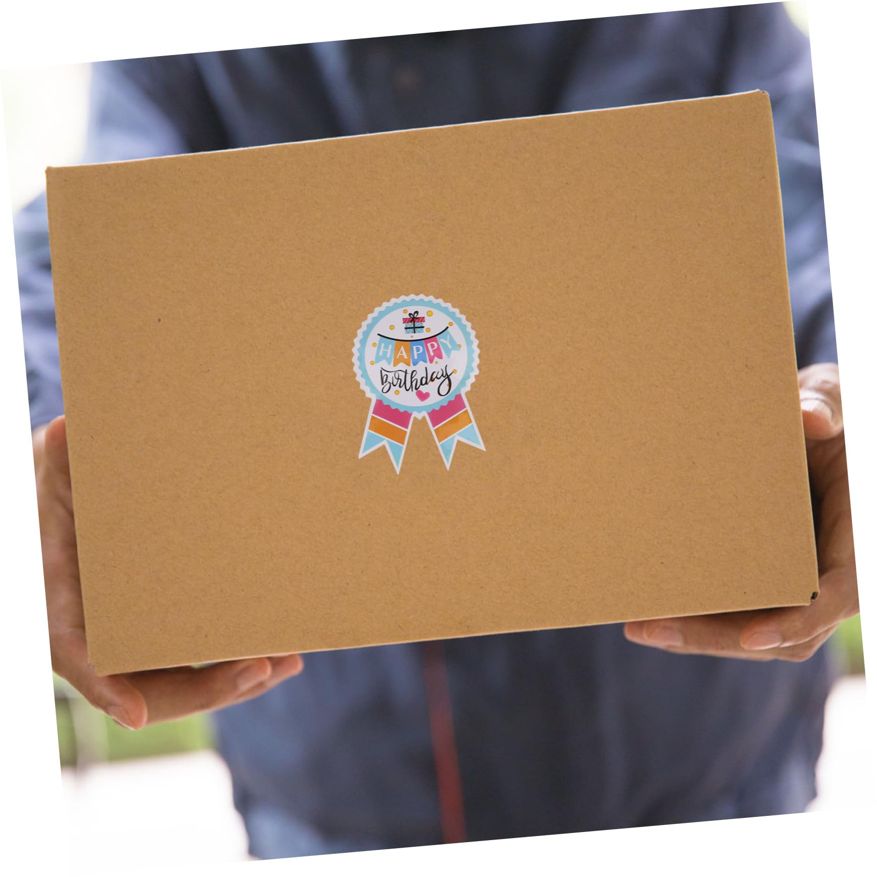 Operitacx 4 Di Etichette Adesive Adesivo Buon Compleanno E Raccordi i Circolari i Per Buste e i Per Buste Piccole i Per Lettere Accessori i In