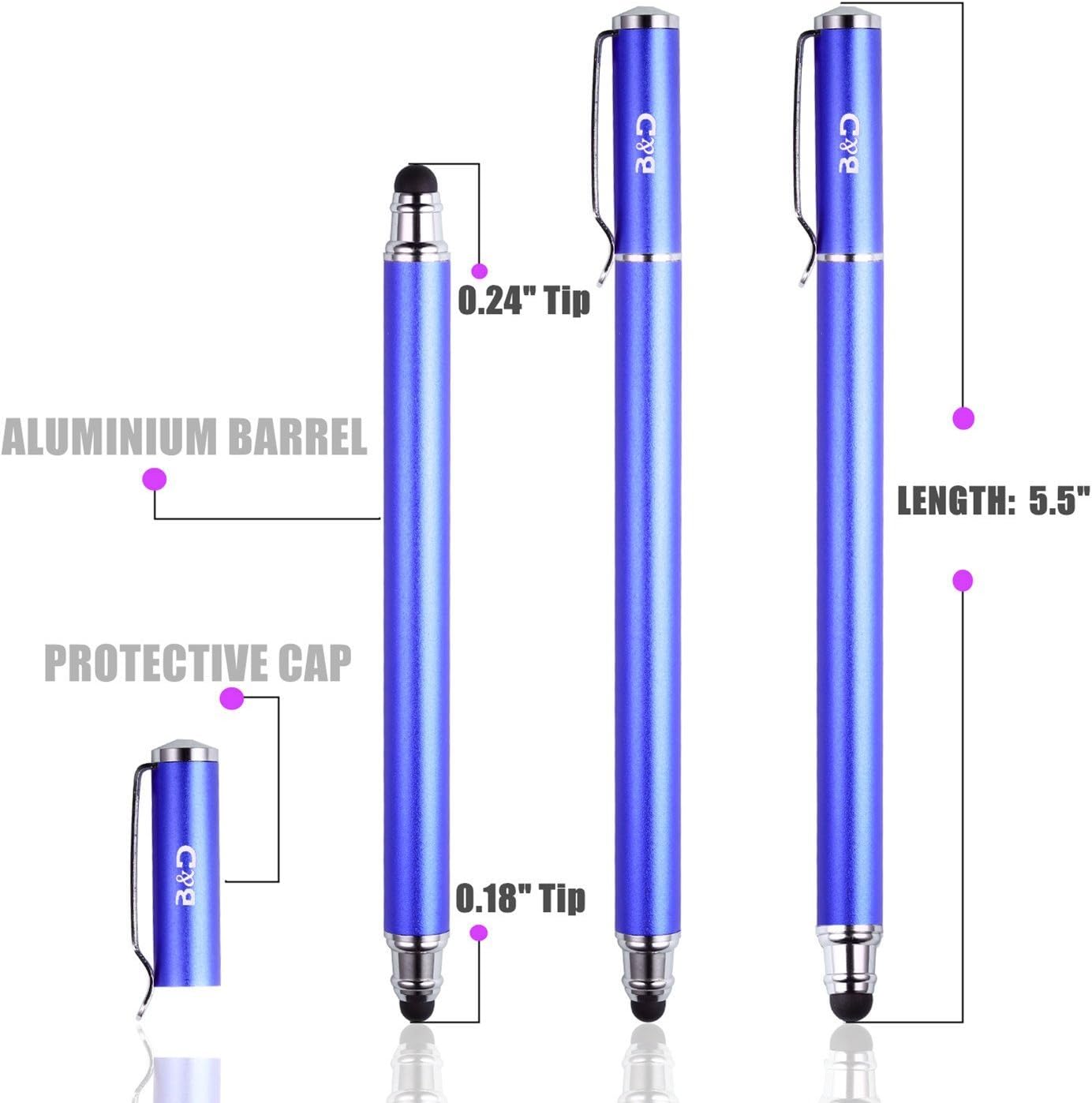 Bargains Depot 2 in 1 Capacitive Stylus(4 pcs) (1Black/Blue/Purple/Red)¡­ : Electronics