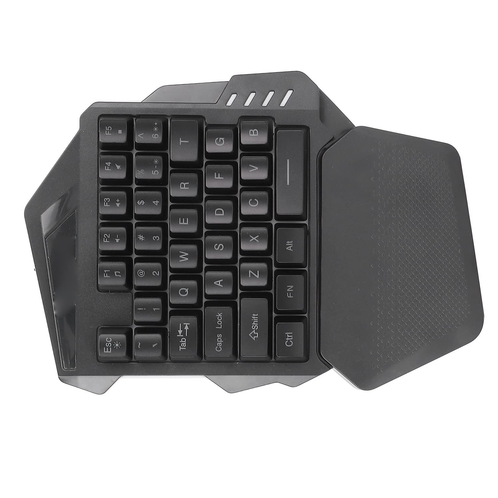 VBESTLIFE Teclado para Juegos RGB de una Mano, Teclado Inalámbrico de 35 Teclas Tipo C 2,4G para una Sola Mano, Mini Teclado para Juegos, para Jugadores de PC
