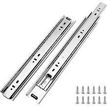 LONTAN 6 Pairs Heavy Duty Full Extension Ball Bearing Drawer Slides 12 14 16 18 20 22 24 Inch Side Mount File Cabinet Rails Dresser Runner Kitchen Cabinet Drawer Glides 100 LB Capacity 16 inch,Silve