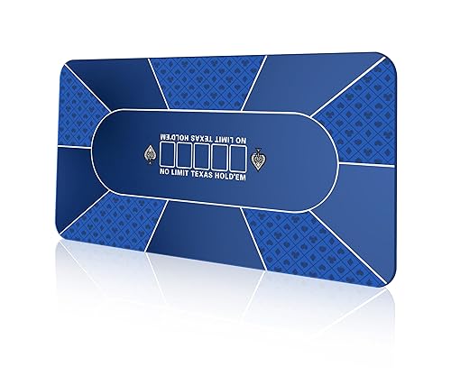 Waterproof 70 x 35 Inch Poker Mat, 8 Player Portable