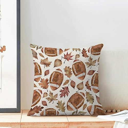 Miniatura 8 de Gohdiwh Juego de 2 fundas de almohada decorativas de otoño de 16 x 16 pulgadas, diseño de calabaza naranja de lunares, fundas decorativas de lino