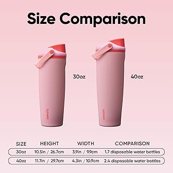 Owala FreeSip Sway Insulated Stainless Steel Water Bottle with Two-Way Spout, Built-In Straw and Bucket Handle, Made for Travel, School, and Sports, 30oz, BPA Free, Leak Proof, Pink Angel Food Cake