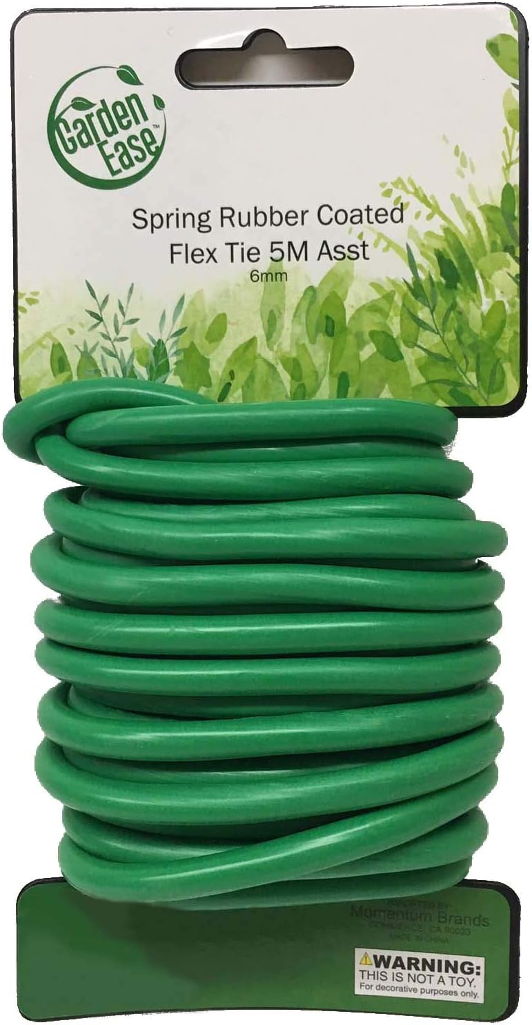 6MM Diameter -16.4FT (5M )Length Soft Rubber-Coated Multi Purpose Garden Flexible Tie Plant Wire - Soft Twist Ties Support Plant Vines, Stems & Stalks