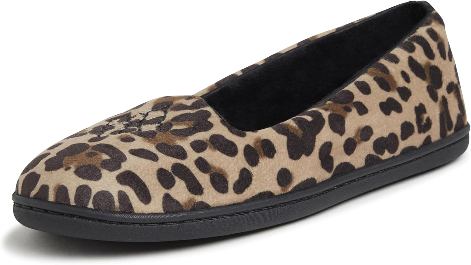 Dearfoams Rebecca Microfiber Velour Closed Back with Embroidery Women's Slipper