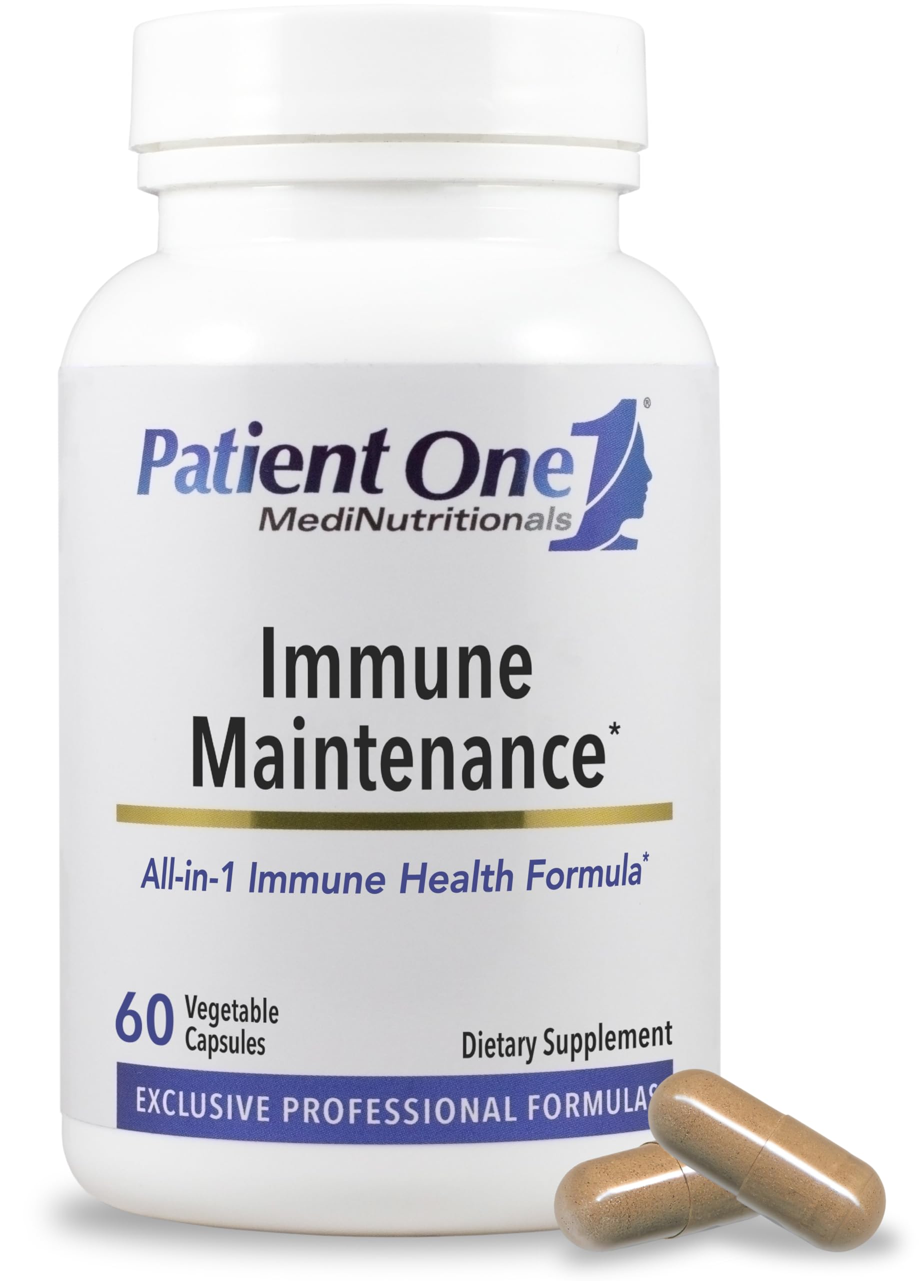 Patient One Immune Maintenance | Supplement to Support Foundational Immune Health* | with Astragalus, Vitamin D3, Vitamin C and More | 60 Capsules