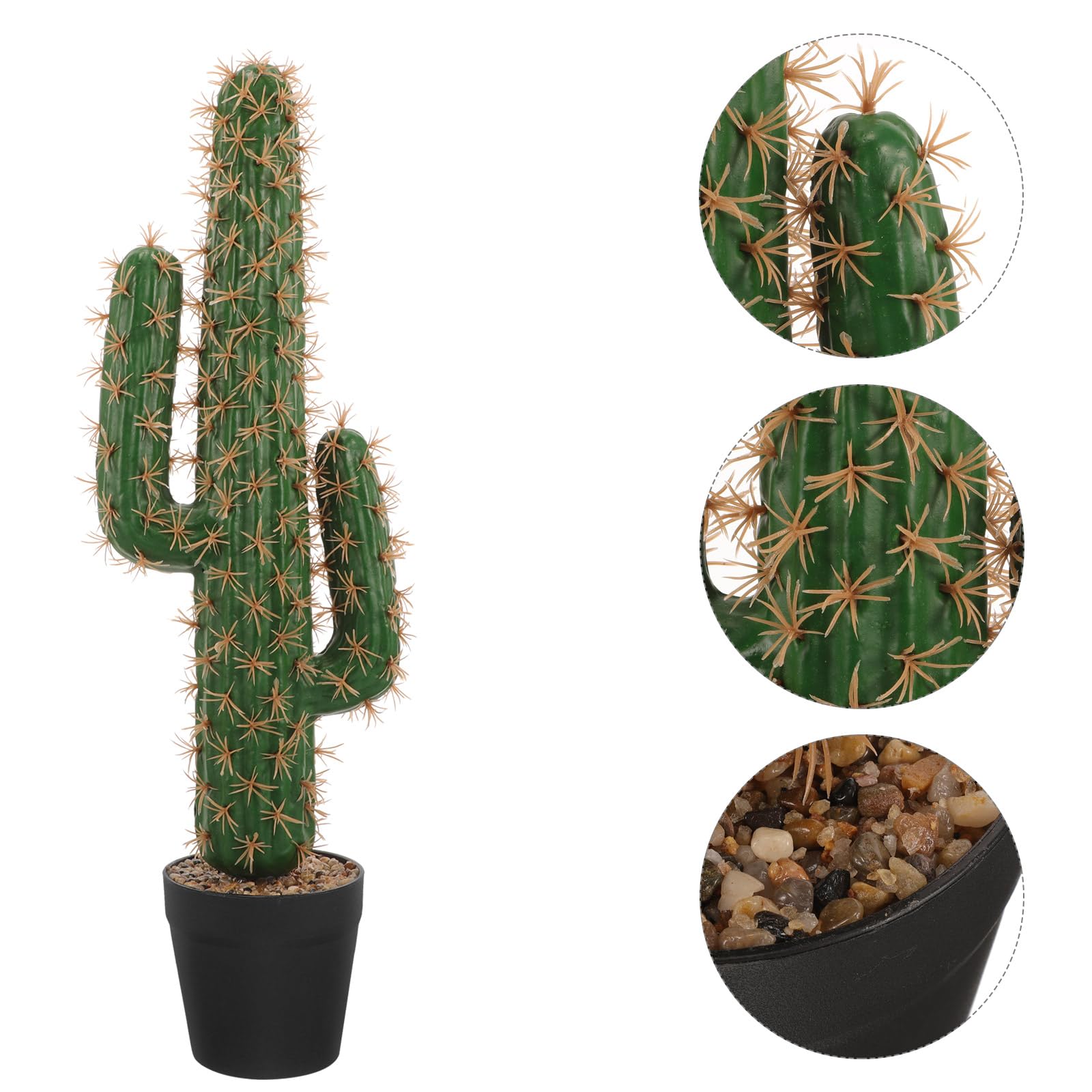 Cabilock Cactus Artificielle Fausse Fleur De Cactus Fausses Plantes Grasses en Pots Faux Gros Grandes Fausses Plantes De Simulation De en Faux Saguaro Ornements Bureau Plas
