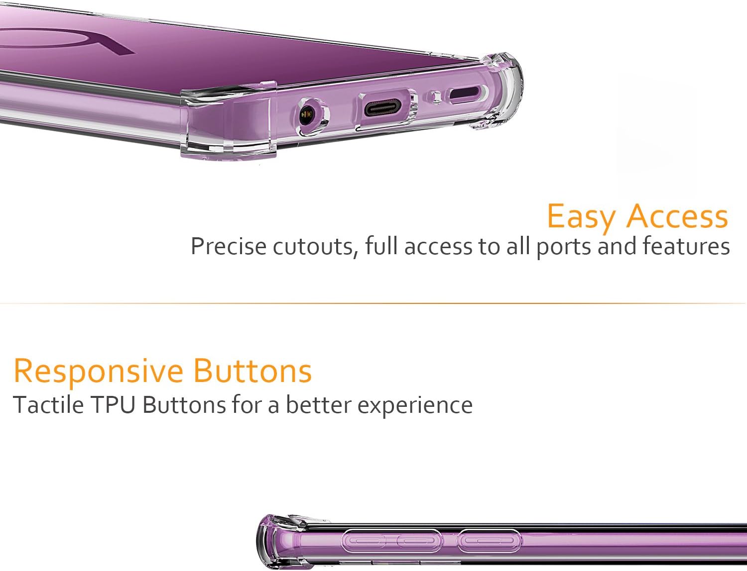 COMSOON Compatible with Galaxy S9 Plus Case, [Drop Cushion] Crystal Clear Soft TPU Bumper Slim Protective Case Cover with Raised Bezels Compatible with Samsung Galaxy S9 Plus 2018 (Clear)