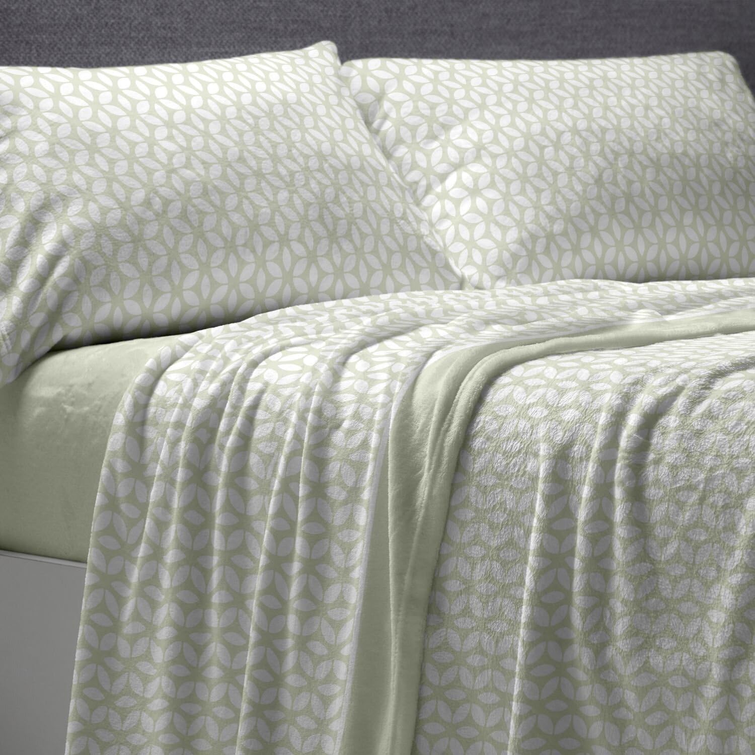 Burrito Blanco | Sábanas de Coralina | Cama de 135cm. (+Medidas Disponibles) | Diseño 988 | Color Oliva (135x190/200cm.)
