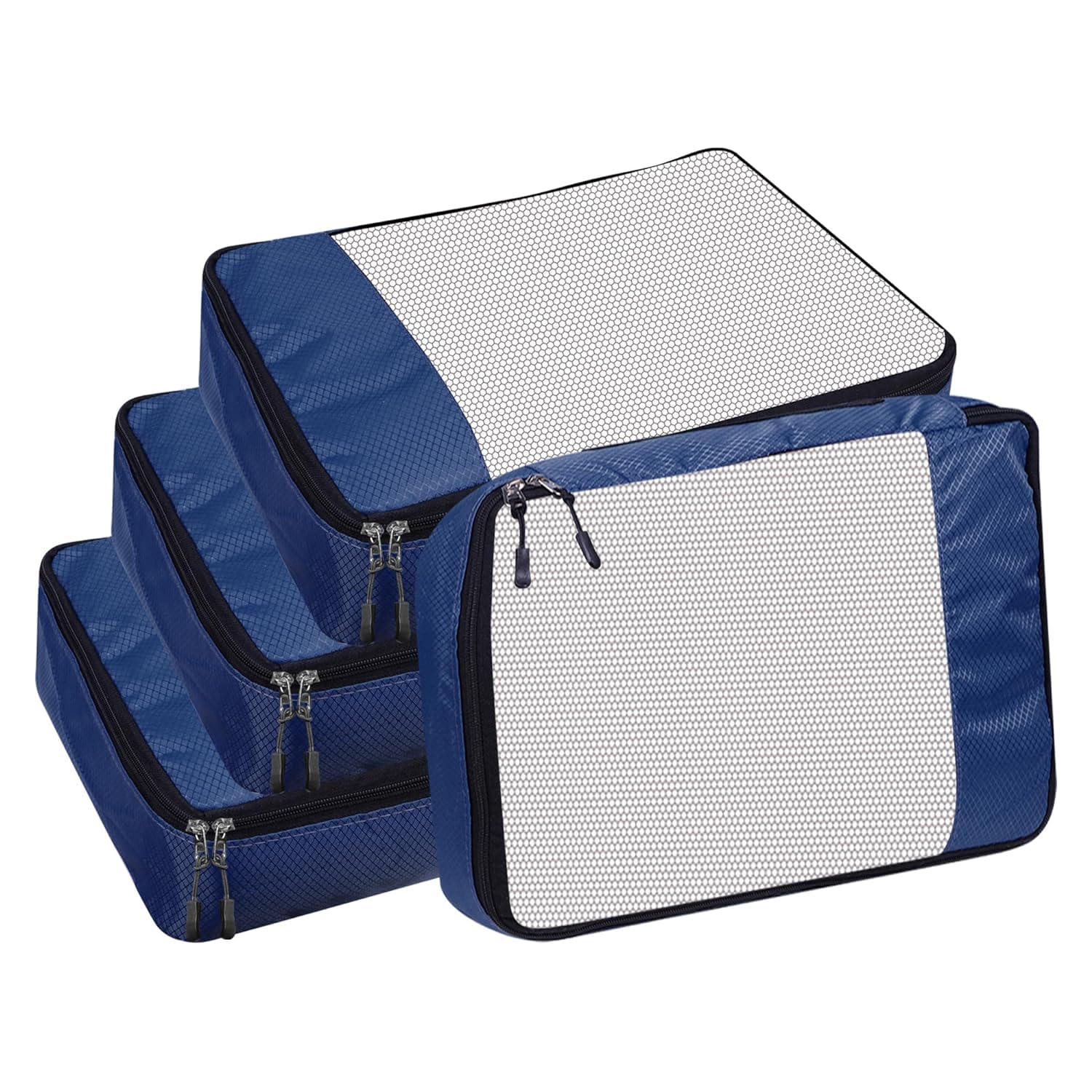 GOMAJO Packing Cubes For Travel Organizer Clothes Laundry Compression Suitcase Luggage Storage Travelling Pouches Bags Organiser, Polyester (MEDIUM (PACK OF 4), Navy Blue)-image-14
