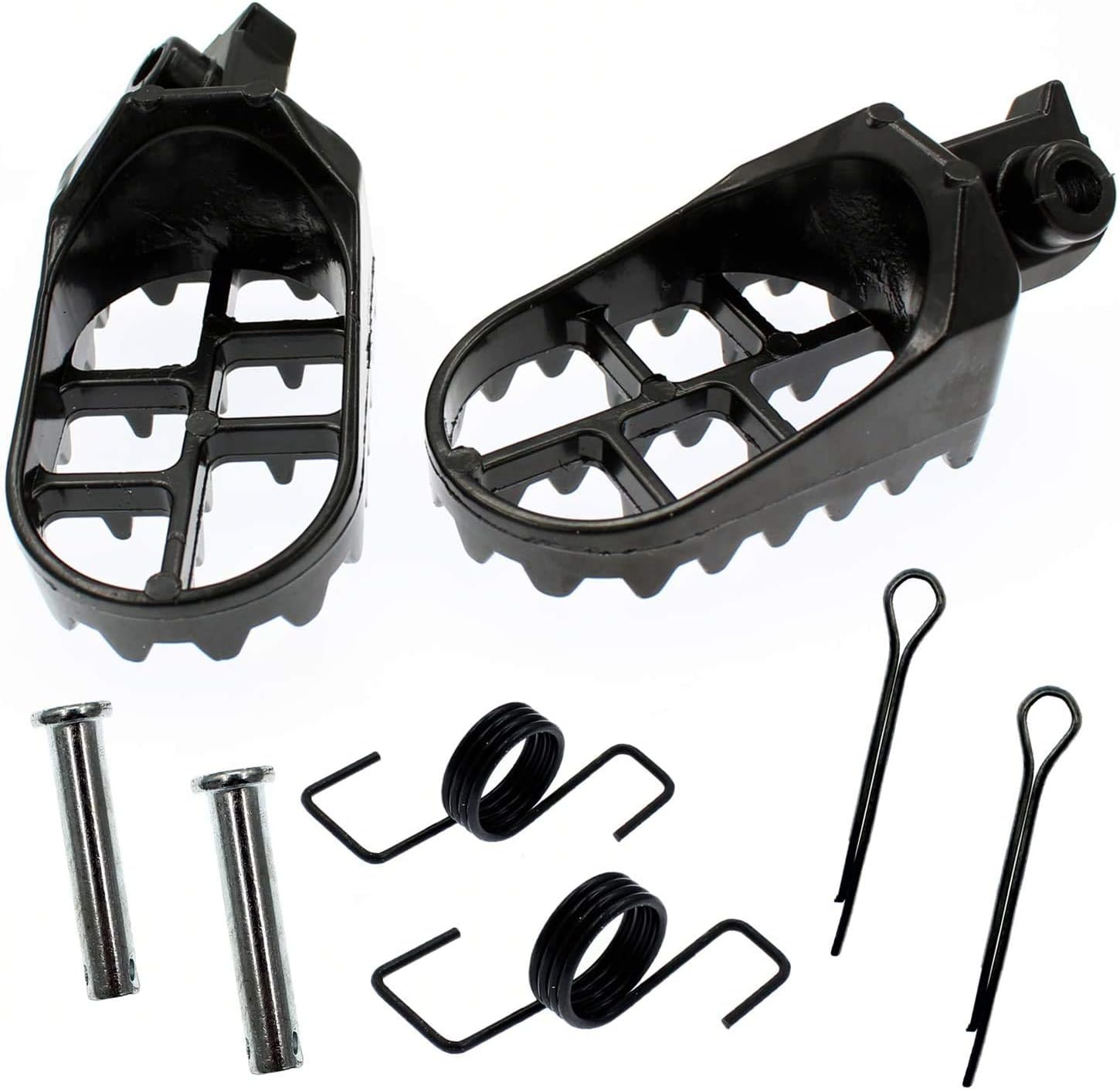 Aluminium Footpegs Foot Pegs Foot Rest Replacement for Dirtbike 50 70 90 110 125cc Taotao PW50 PW80 TW200 XR50R CRF50 CRF70 CRF80 CRF100F (Black)