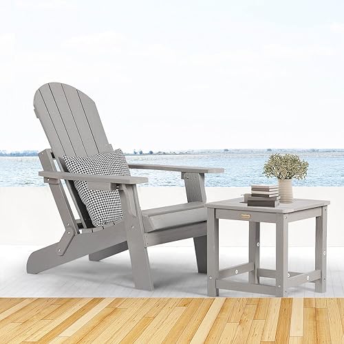 Miniatura 2 de Mesa auxiliar para exteriores, mesa de patio Adirondack de compuesto de plástico HIPS, mesas auxiliares resistentes a la intemperie para exteriores,