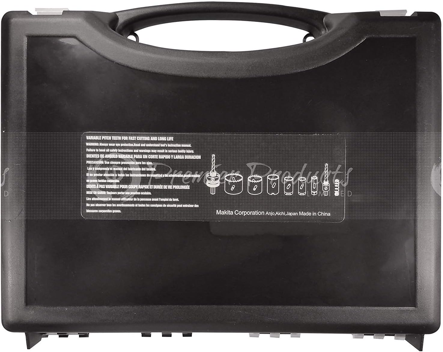 Makita 9 Piece - Electricians Bi-Metal Hole Saw Kit For Drills - Precise Boring Into Metal, Wood, Aluminum & PVC - Ultra HSS 4/6 Variable Pitch BIM Teeth