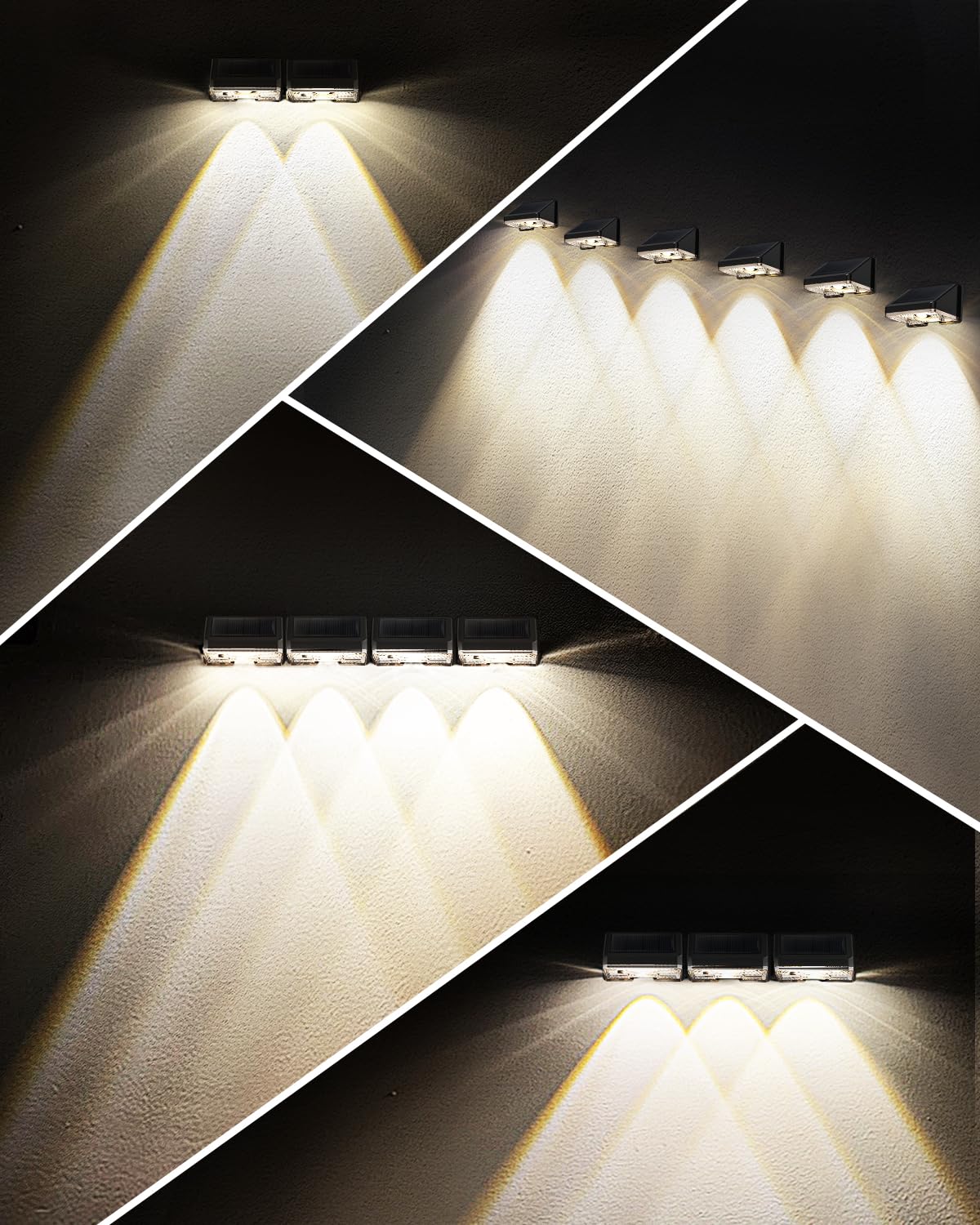 Luci da Esterno Giardino 8 Pezzi Lampade Solari da Giardino Bianco Caldo Luce Solare LED Impermeabile Creando un'atmosfera Suggestiva Per Recinzione, Muro e Giardino