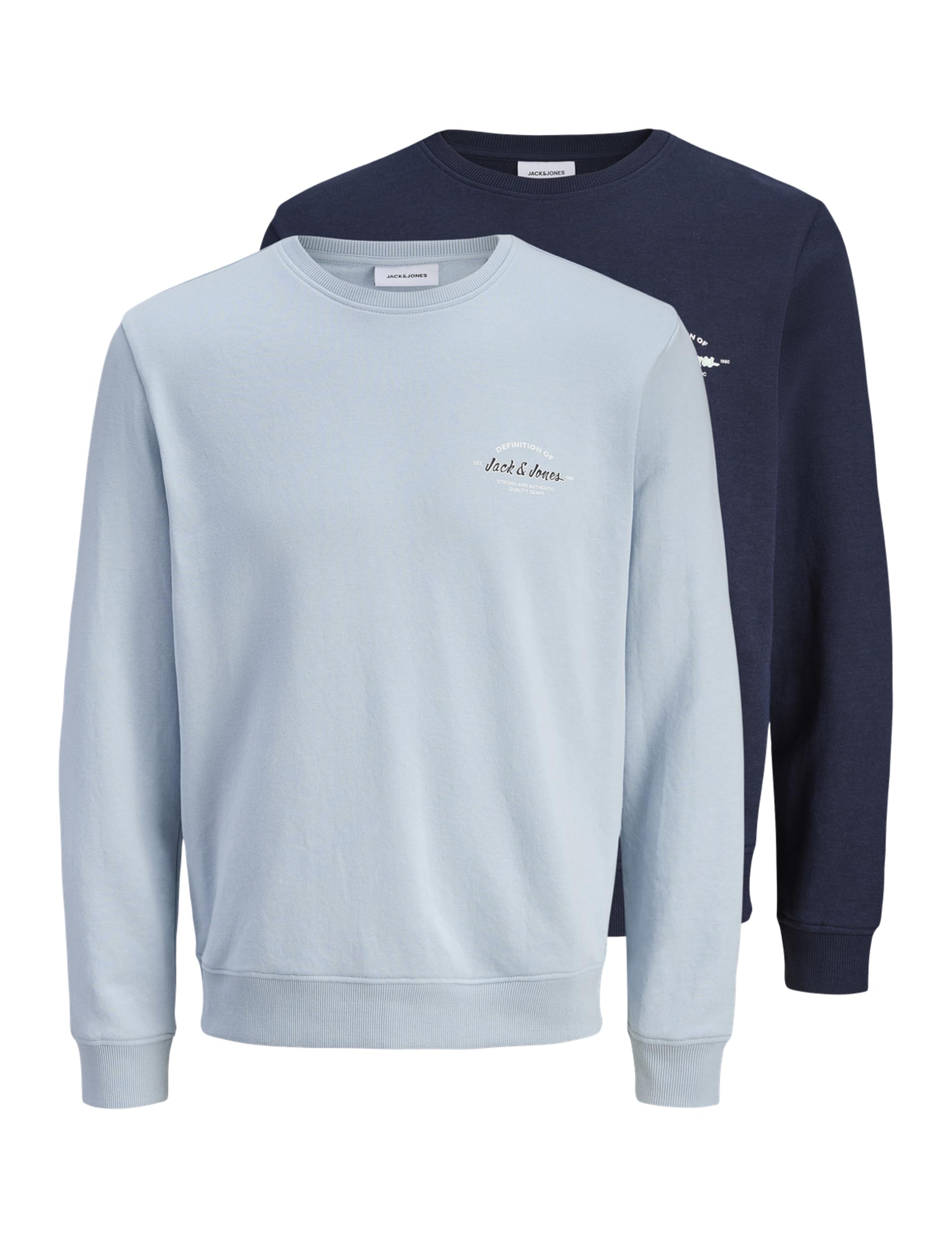 JACK & JONES Jjbrandon Lot de 2 Sweat-Shirts à col Rond Homme - 4
