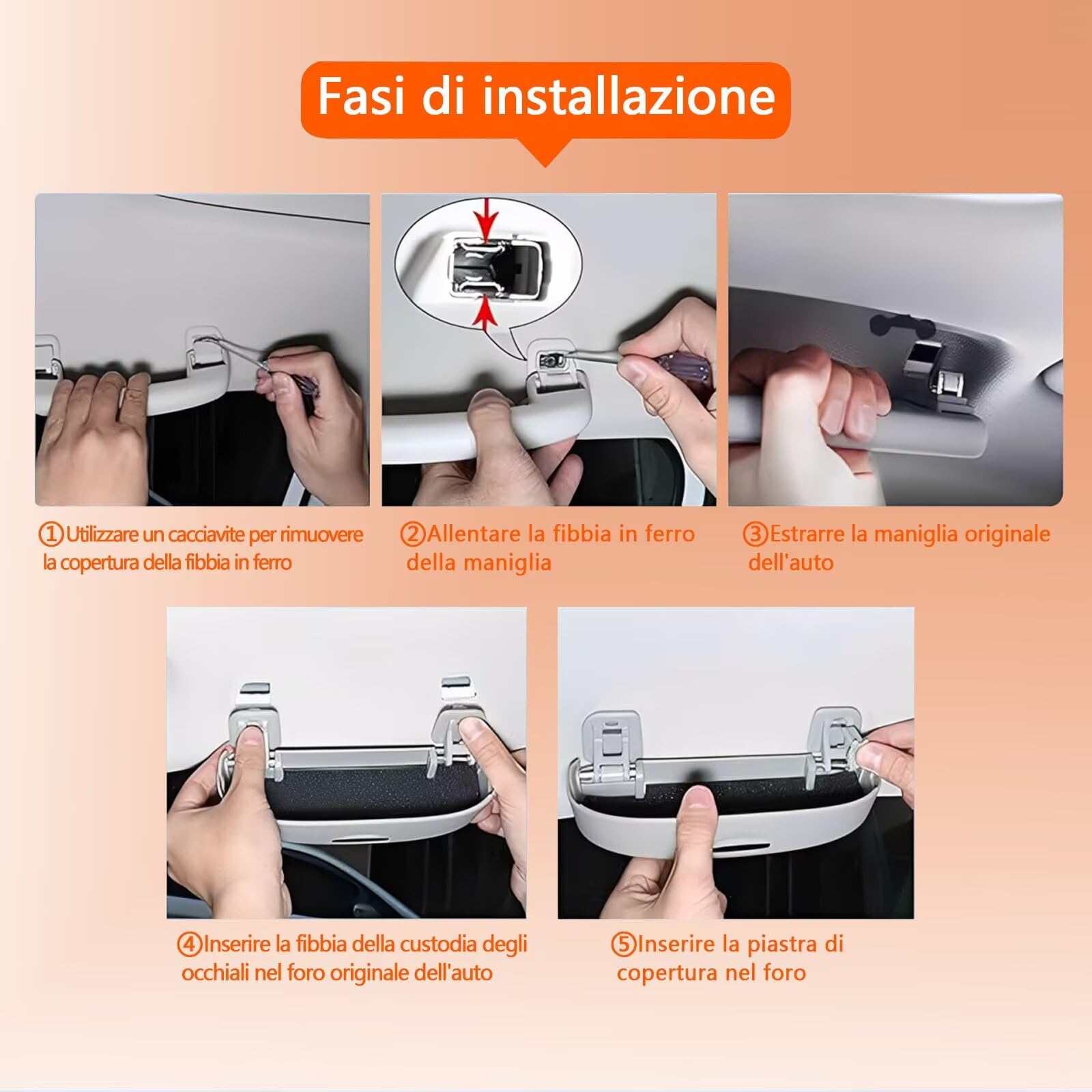 genérico por Encargo Soporte Gafas Coche Compatible con MG HS PHEV 2020-2026,Accesorios para el Interior del Coche,Soporte Gafas Coche