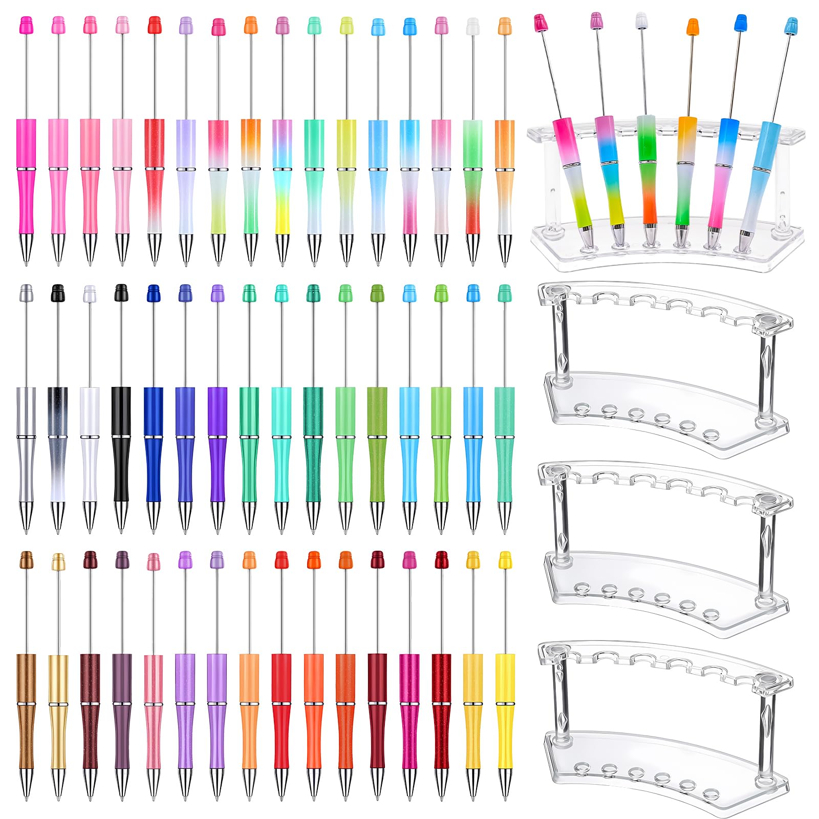 YFNVH 52 Piece Beadable Writing Set including 48 Plastic Ballpoint Pens
