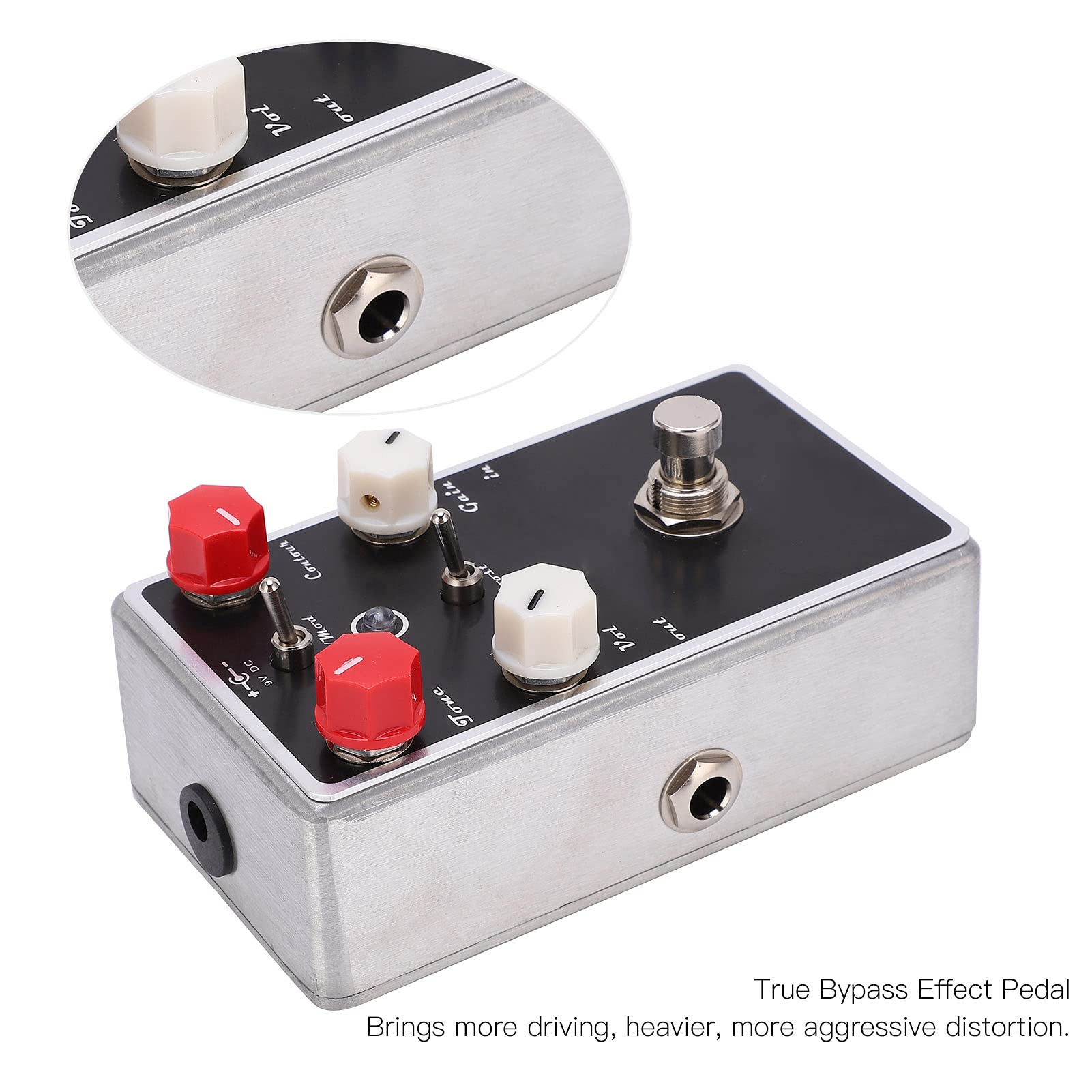 Pedale effetto per chitarra Professionale Brown Distortion True Bypass Heavy Metal Sound Enhancer per chitarristi elettrici Nero Dimensioni compatte Durevole Custodia interamente