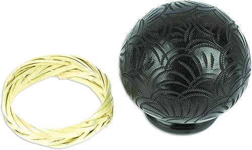 Miniatura 3 de NOVICA Barro Negro - Mini jarrón decorativo hecho a mano con fibra natural de cerámica negra, rústico, exquisito negro
