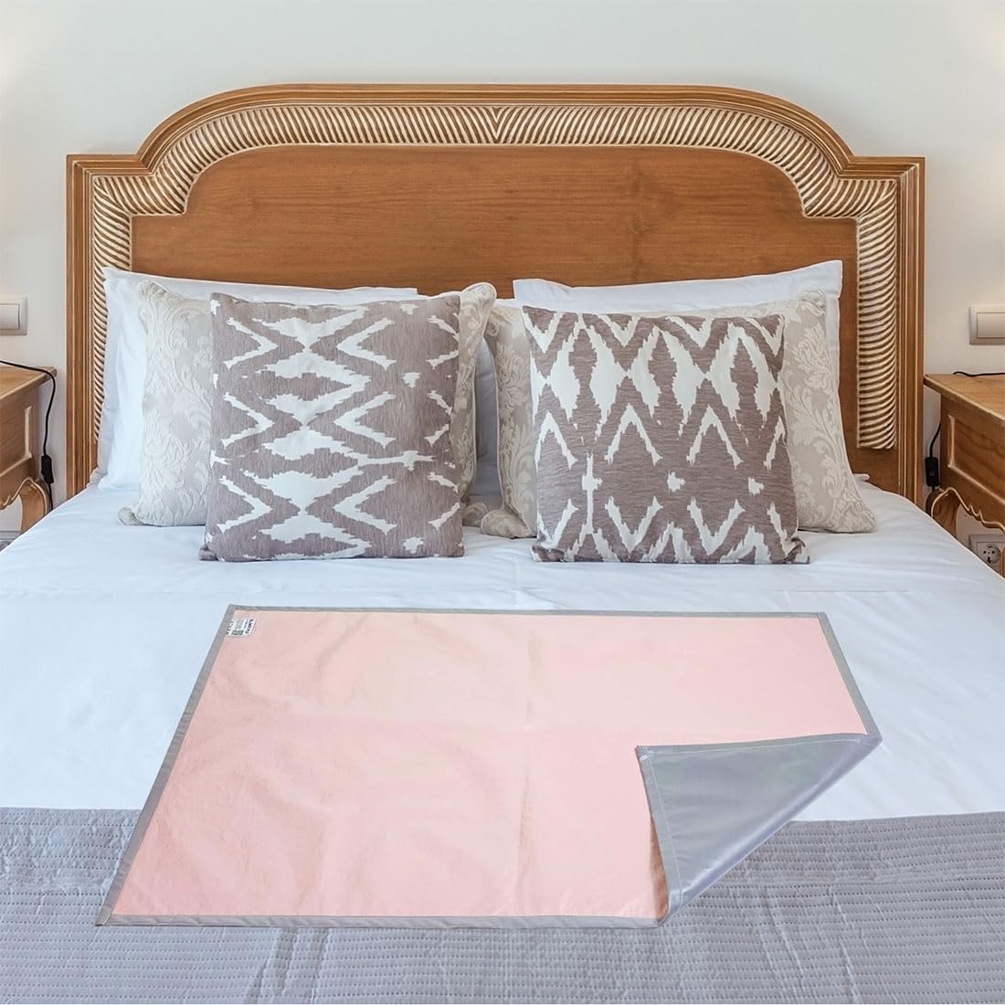 Roma PUF Oil and Waterproof Reversible Server Food Mat with Laminated 4 Layer Protection, Mattress Protector, Food Protector, Bedsheet Protector, 36x36 in (Crush Pink & Grey)-image-34