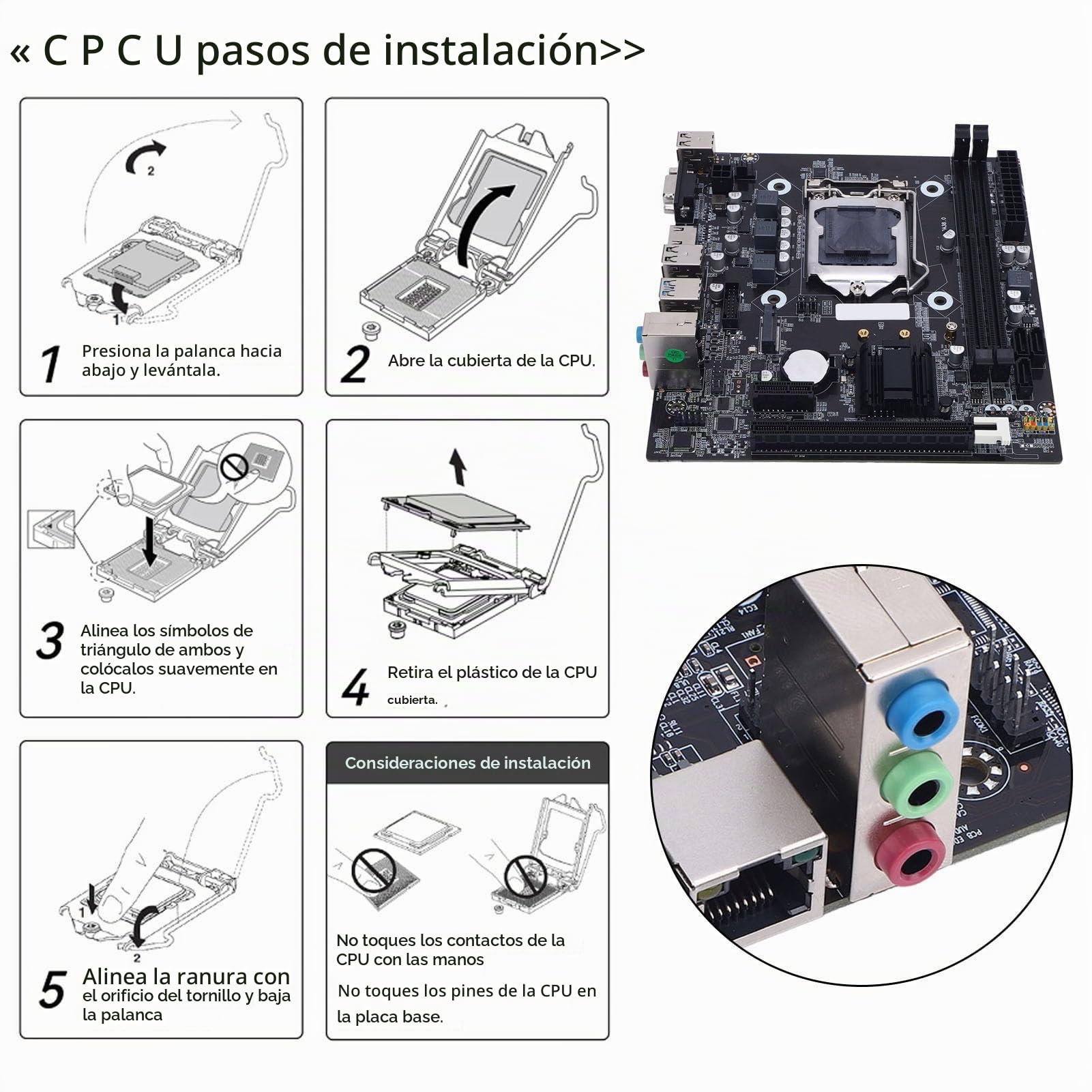 Tonysa H81 LGA 1150 Placa Base con Ranura M.2, Micro ATX para 4th Gen I3 I5 I7 y E3 V3 CPU, Soporte DDR3 1600MHz, USB 3.0 SATA 3