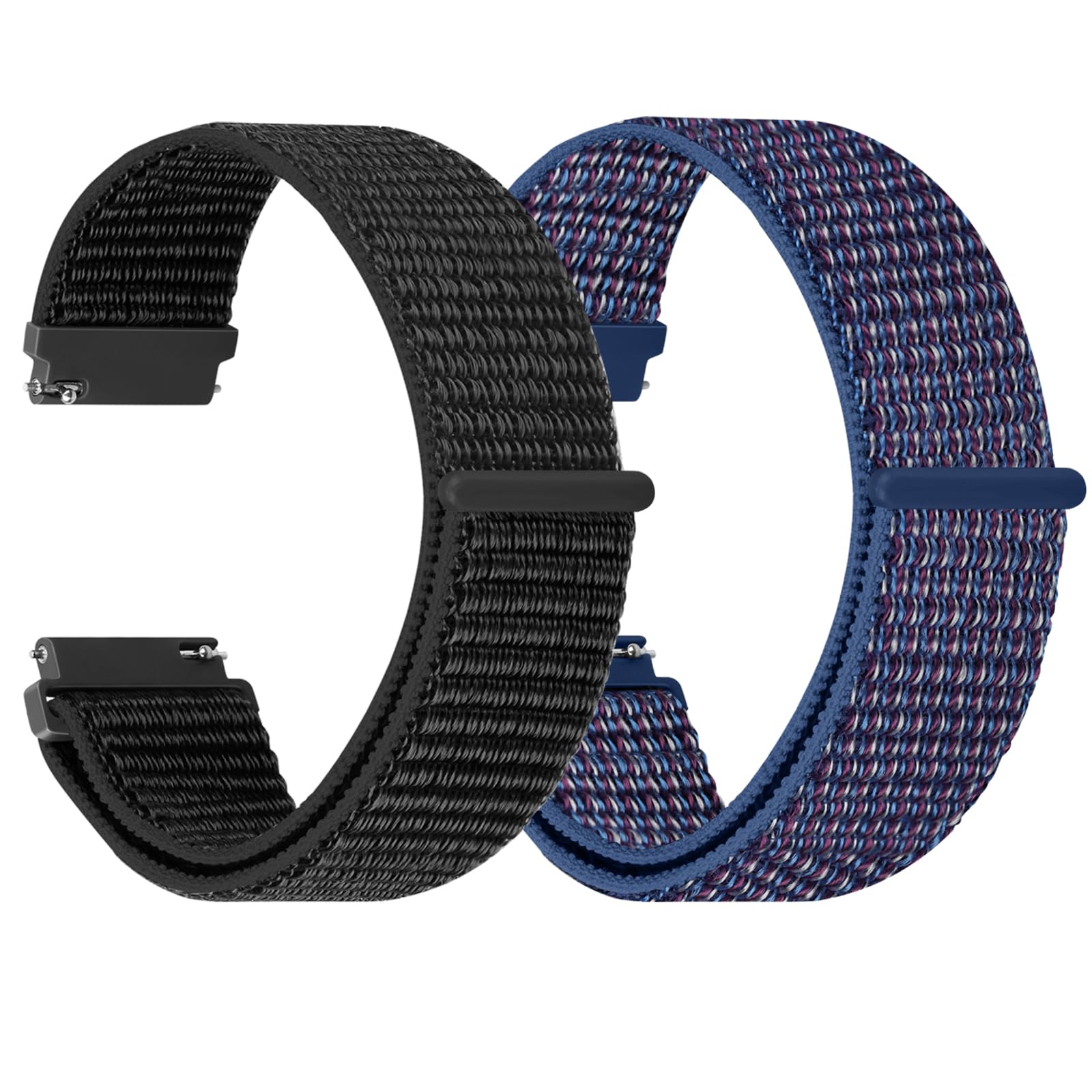 TumCez 18mm 19mm 20mm 22mm Cinturino per Uomo Donna,Regolabile Sgancio Rapido Cinturini Orologio in Nylon per Samsung/Garmin/Fossil/Amazfit/Huawei Orologio