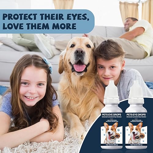 Miniatura 7 de Gotas de cataratas para perros, gotas naturales seguras para los ojos de perro para calmar la irritación de la picazón y los ojos secos, mejorar la