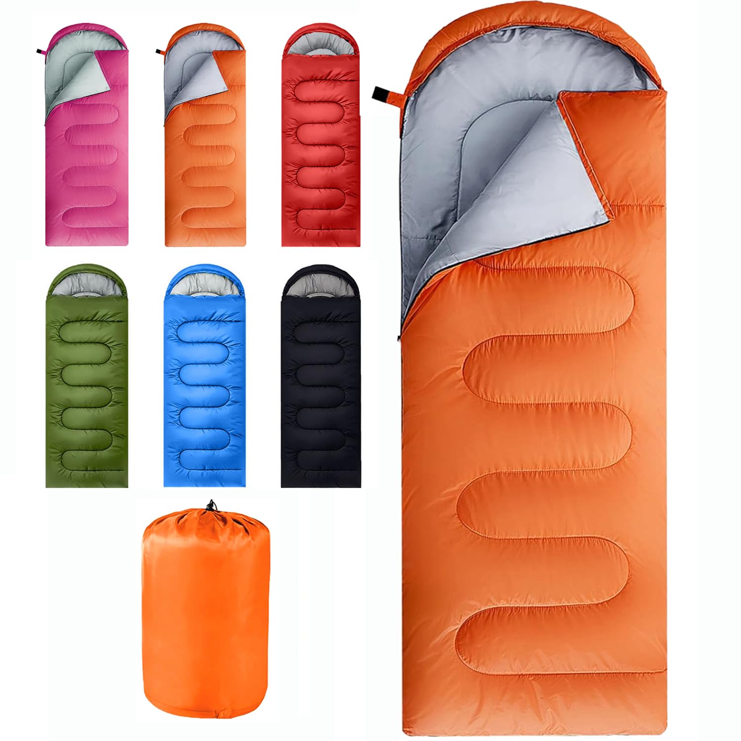 Sleeping Bag for Camping,Sleeping Bags for Adults Backpacking Waterproof,3-4 Seasons Adult Blanket,Small Packed Ultralight Carry Bag, Soft,Thick and Warm,for Outdoor Camping,Travel,Hiking