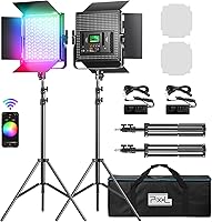 Pixel K80 RGB Video Light Panel with App Control, 2600K-10000K CRI 97+, 9 Scene Modes for Streaming, Vlogging & Photography