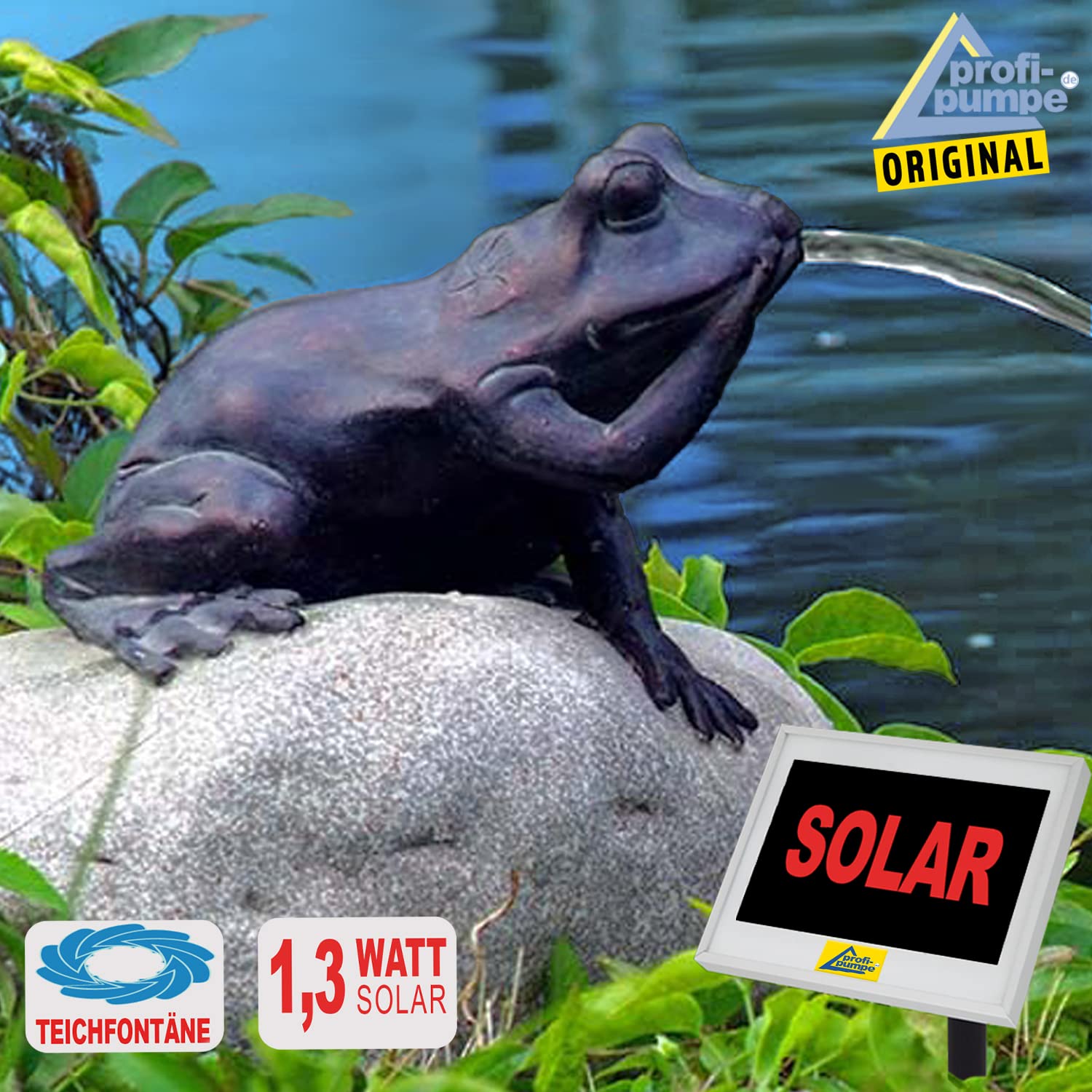 Pompa Solare da Giardino a Forma di Rana a Forma di Rana, a energia Solare