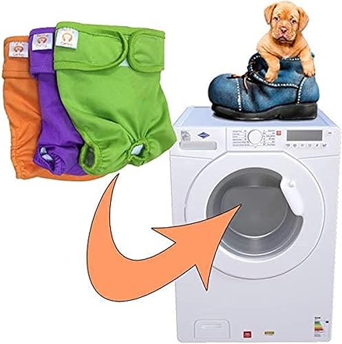 Miniatura 7 de Pañales para perros lavables y reutilizables, materiales duraderos y lavables a máquina, solución para incontinencia de mascotas y viajes largos,
