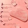 BAIMEI Double Sided Skin Massager with Rose Quartz Roller & Gua Sha Set Box and pouch