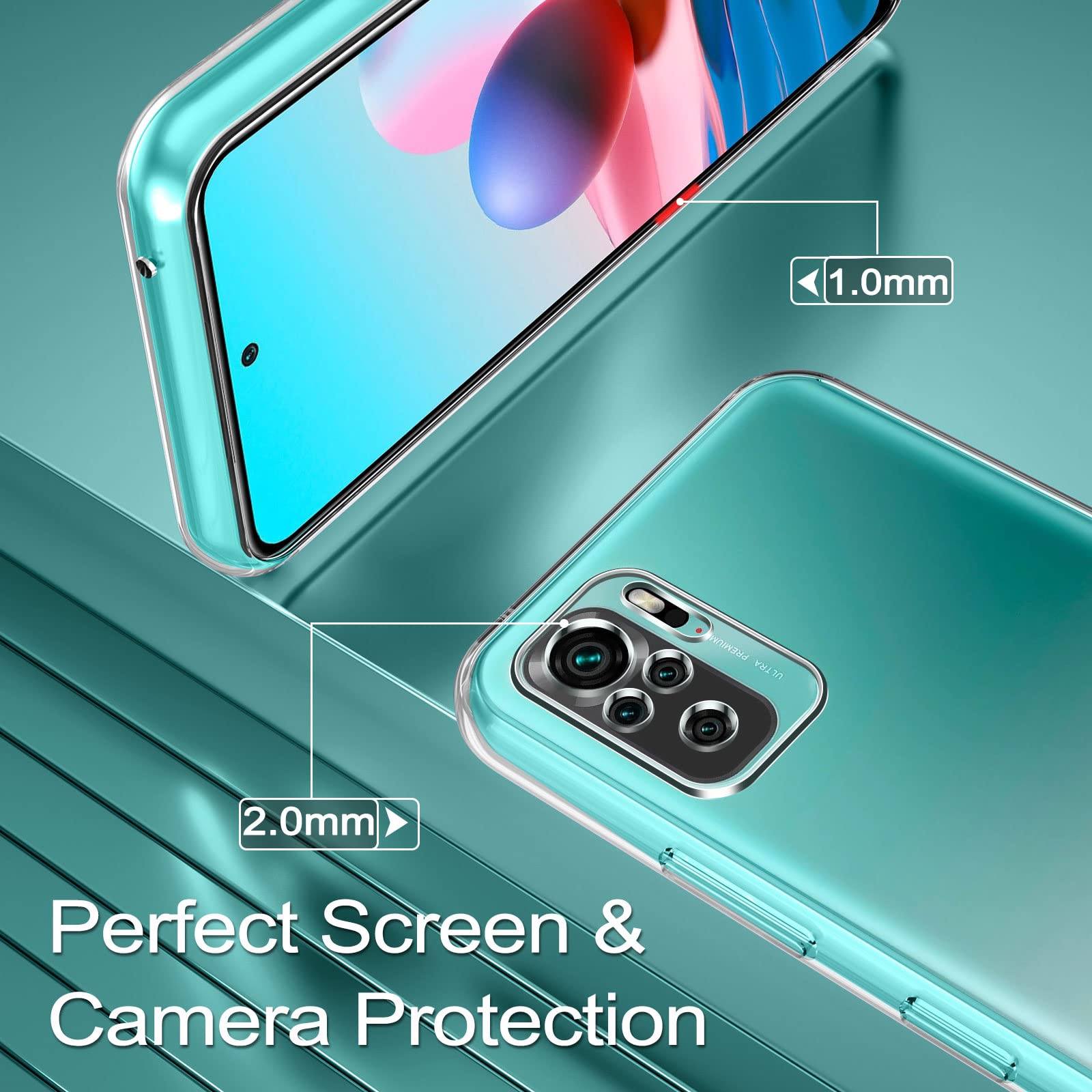 Coque Phoona Pour Xiaomi Redmi A5 4G - Étui TPU Souple Ultra Fin + 2 Protections Écran En Verre Trempé